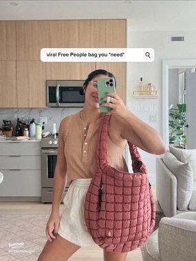 FP Movement Quilted Carryall Bag, Dusty Rose